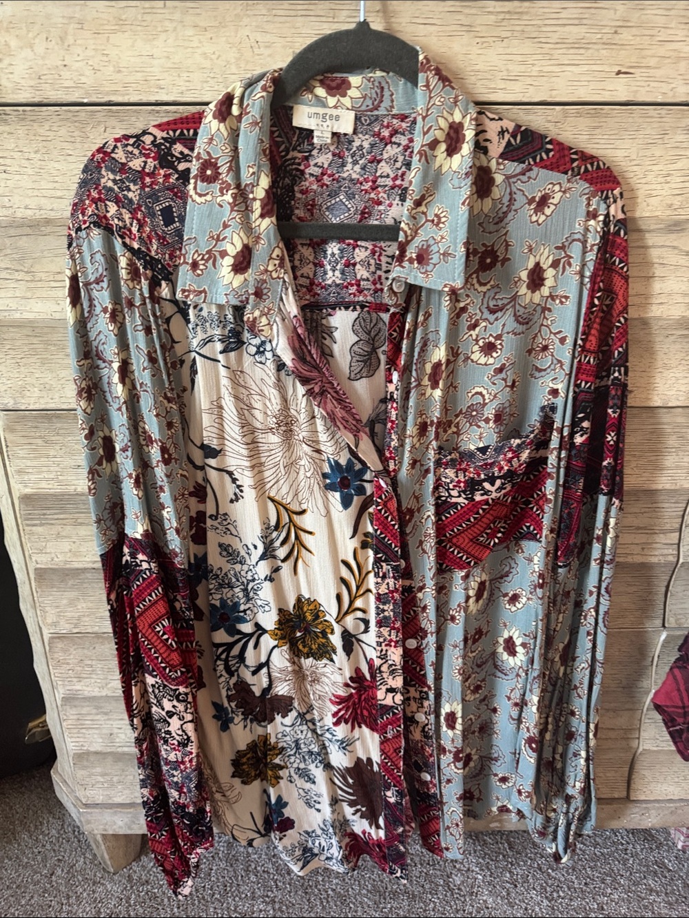 Umgee Multicolor Floral & Paisley Button-Up Shirt